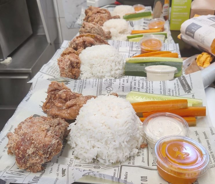 Fried chicken with rice